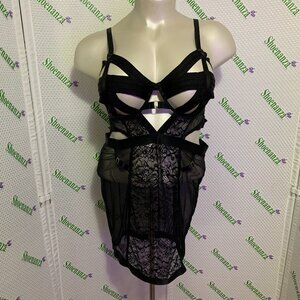 Torrid Chemise Strappy Lace Open Cup Underwire Adjustable Lingerie Plus 2 18 20